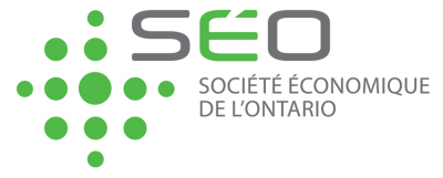 Societe Economique De L'Ontario Logo featuring green dots and SEO in green and grey