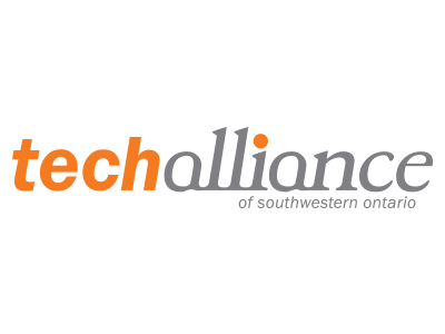 techalliance logo featuring orange and grey lettering